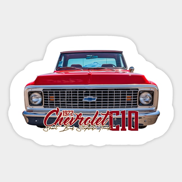 1972 Chevrolet C10 Short Bed Stepside Truck Sticker by Gestalt Imagery